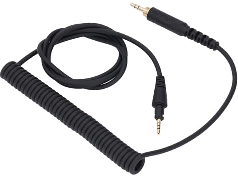 Aramox Headphone Extension Cable Oxygen Copper Coiled Cable with 3.5mm Plug and 6.35mm Adapter Locking Connector 1.2m to 2m for DJ Studio for HDJ CUE1 X5 X7 S7