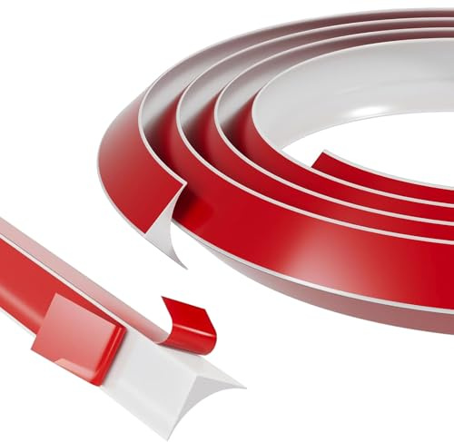 3 m modanatura in silicone per angoli e pareti autoadesive, listello per cucina, doccia, battiscopa, pavimenti in laminato, pareti e piastrelle (3 m (15 x 15 mm)