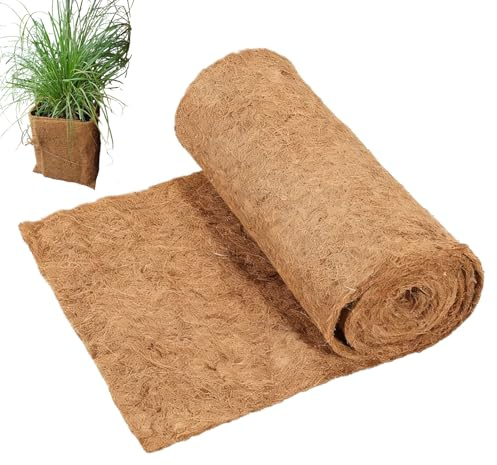 Couverture Hivernale Coco Paillis 200x50 Cm, Natte Fibre De Noix De Coco Robustesse Pour En Pot Et Arbres, Protège-Gel Résistant Au Froid, Tapis De Protection Végétale, Abri Réutilisable Pour