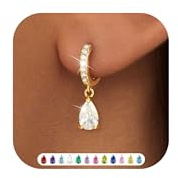 ZNBOH Boucles d'oreilles Pendantes Femme Plaqués Or Piercing Oreille Bijoux