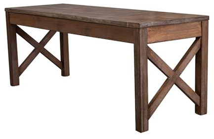 CLLXDZ Bank Flur Aus Massivholz, Küchenbank, Landhausstil Flurbank, Bettbank für Drinnen und Draußen, Schlafzimmer, Esszimmer, Flur(Brown)