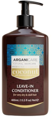 Arganicare | Keratin Leave-in Conditioner | Intensive Feuchtigkeitspflege | Glätte & Geschmeidigkeit | Ohne Ausspülen | 400 ml