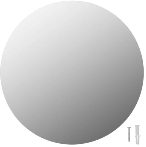 vidaXL Väggspegel Rund Spegel Vägghängd Spegel Hallspegel Badrumsspegel Cirkulär Spegel Hängspegel Sovrumsspegel Köksspegel Glasspegel Glas