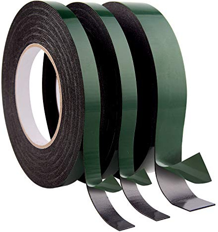 TUPARKA 30m Ruban Adhésif double face, Scotch Double Face Extra fort De Montage Imperméable pour voitures garnitures plaques d'immatriculation, 10m chaque rouleau