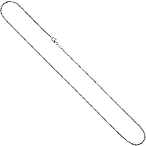 Jobo Damen-Zopfkette aus 14 Karat 585 Weißgold 1,2 mm 42 cm