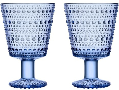 Iittala 1051134 Kastehelmi 2-er Set Gläser, 26cl, aqua, Glas