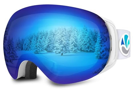 VANRORA Ski Goggles, Snowboard Goggles - Frameless Interchangeable Lens, Anti Fog and 100% UV Protection for Men & Women