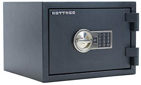 Rottner Fire Hero 30 Dokumententresor EN1 Elektronikschloss Aufbohrschutz 30 minütiger Feuerschutz verstellbarer Fachboden inkl. Befestigungsmaterial
