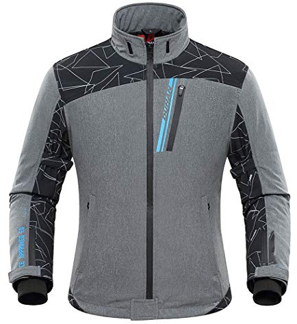 Motorradschutzausrüstung, elektrische Heizung Motojacke, Herbst Winter Motocross Racing Racing Anzüge D-212-Grey XL
