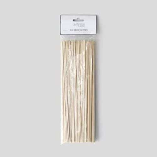 Monoprix Maison 100 brochettes, 25cm, bois de hêtre