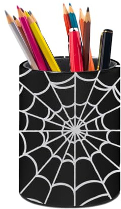 XUWU Porte-crayons en toile d'araignée - Joli pot à crayons - Décoration de bureau - Porte-pinceaux de maquillage - Multifonctionnel - Fournitures de bureau pour la maison, la salle de classe, l'école