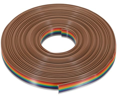 QUARKZMAN 9 Broche Plat Arc-en-ciel Ruban Câble 32,8Ft 1,27 mm Pas