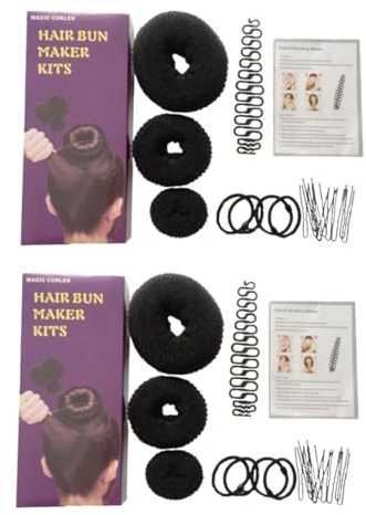 FRCOLOR 2sets Professional Hair Bun Maker Bun Maker for Hair Chignon Styling Tool Braiding Kit