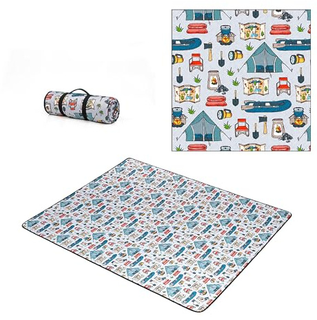 Naturehike Coperta da Picnic Impermeabile 180x200CM Grigio Morbida Lavabile in Macchina Tappeto da Spiaggia Portatile per Escursioni Viaggio Parco