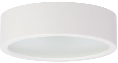 STOLARNIA PIKA Deckenleuchte mit Holz - Rund Modern Holzlampe 1xE27 (27 cm) - Deckenlampe Weiß - Natur Lampe für Schlafzimmer, Wohnzimmer, Flur, Küche - Stilvolles Design Kiefernholz - LEJA 30 cm