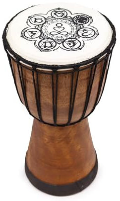 decal arts Handgefertigte Djembe-Trommel mit breiter Oberseite, 30 cm