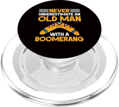 Bumerang - Unterschätzen Sie niemals einen alten Mann mit einem Bumerang PopSockets PopGrip für MagSafe