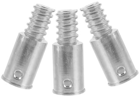 GAROZATION 3pcs Threaded Broom Handle Adapter for Mop Aluminum Alloy Threaded Connection Replacement Compatible Telescoping Poles and Extendable Pole Attachments