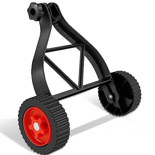 BAODBF Ruote di supporto per tagliaerba, ruota di supporto a risparmio energetico per trimmer con supporto in metallo, ruote per decespugliatore, ruota per decespugliatore regolabile in altezza, ruote