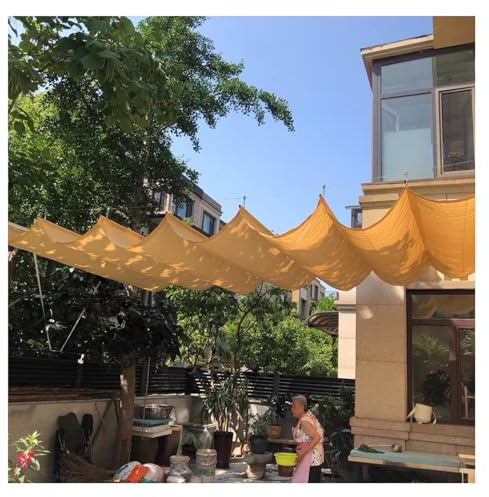 Voile d'ombrage rétractable pour pergola rétractable, pour jardin, terrasse, pergola résistante aux UV, couverture de toit en polyéthylène haute densité, voile d'ombrage pour protection solaire