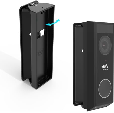 VOMENC Adjustable 0 to 35 Degree Doorbell Angle Mount Compatible with eufy Security Video Doorbell E340 Camera （Black）