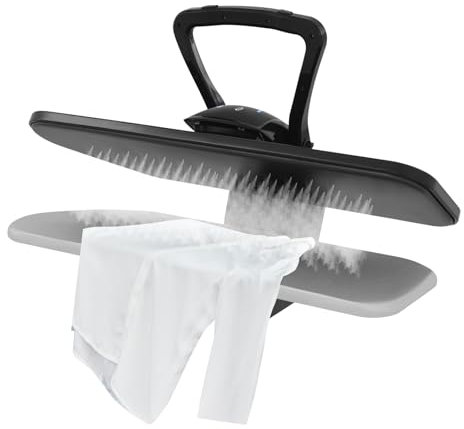 NaMaSyo Pressa da stiro a vapore, 2200 W, professionale intelligente pressa a vapore con 5 programmi di stiratura, regolazione della temperatura per camera da letto, soggiorno (nero)