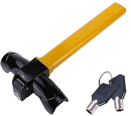 Car Steering Wheel Lock, Heavy Duty Car Anti-Theft Device, Universal High Visibility Universal Fit for SUVs, Motorhomes, Caravans, Virtually Pickproof & Quick Install
