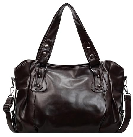 Sacs Hobo en Cuir PU pour Femmes, Élégant City Bag Sac Fourre-tout Universitaires à Fermeture éclair Sacs à Main Souples pour Femme, Idéal pour Le travail et L'école