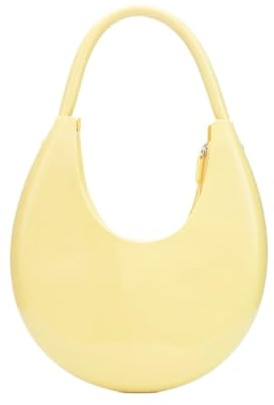 IOEUIWP Bolsos de media luna for mujer, bolsos lujo, monederos con asa superior, pequeños, for llevar debajo del brazo(Yellow)