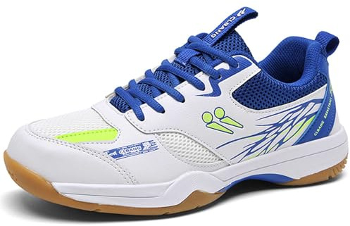 PENXZT Badmintonskor Herr Dam Tennis Squashskor Inomhus Allcourt Sneakers Icke-märkande Halkfria,C,36 EU