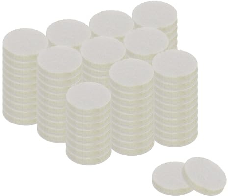 uxcell Furniture Pads, 100Pcs 1.25 - Round Self Adhesive Felt Furniture Pads, Floor Protectors for Furniture Feet Chairs Legs Hardwood Floors (Beige)