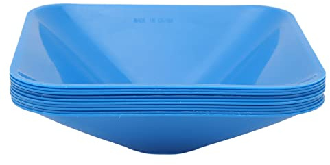 Fyrkantiga träningskoner Set med 10 st, ljusfärgade PE-material Stapelbara markörer för idrottsplan, bana och gym (blauw)