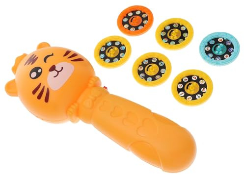 HONITANO Lampe de Poche Projecteur Garçon Fille Éducatif avec Motifs Animaux et Musique pour Chambre et Veilleuse