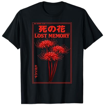 Red Spider Gigli Giapponese Tokyo Streetwear Anime Estetica Maglietta