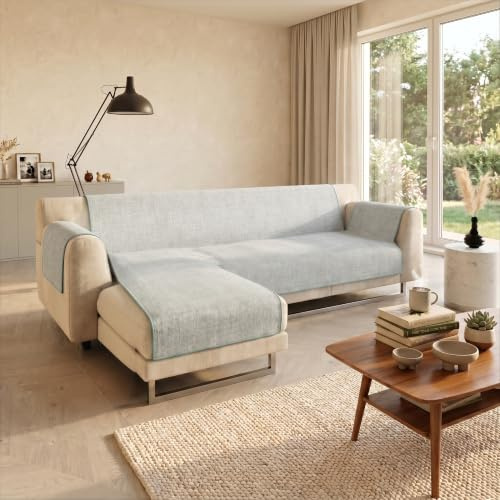 Komfort-Antigleiten-Sofa-Decke mit chaiselongue,290cm, grau