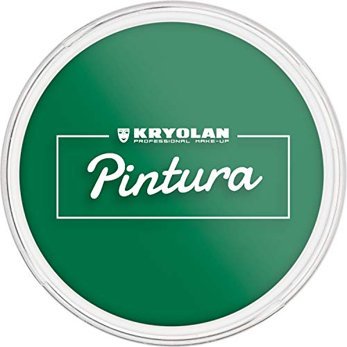Kryolan Pintura Water Color Schminke 25ml, Farbe: Green, Waschbar, Vegan, ohne Parfüm, ohne Parabene, Glutenfrei - ideal für Kinder, Party, Karneval, Fasching & Halloween