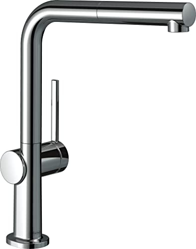 hansgrohe Küchenarmatur Talis M54 (Wasserhahn Küche mit Schlauchbox, 360° schwenkbar, ausziehbarer Auslauf, hoher Komfort-Auslauf 270mm, Standardanschlüsse) Chrom