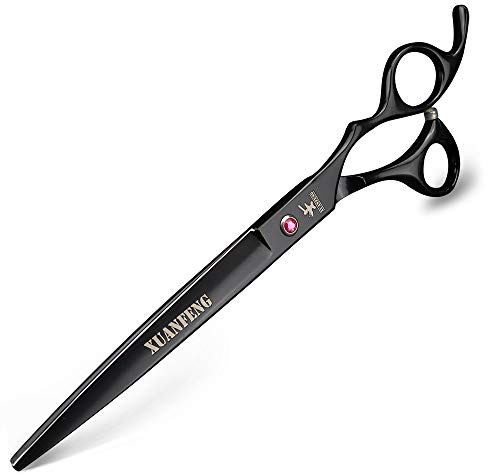 XUANFENG Tijeras de peluquería profesional de 8 pulgadas Japón 440C Tijeras de corte Peluquería Herramienta de peinado (Negro)