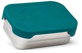 ergobag Edelstahl Brotdosen Set 2er Set mit Snack-Box Edelstahl & Silikon-Deckel BPA-frei Spülmaschinenfest