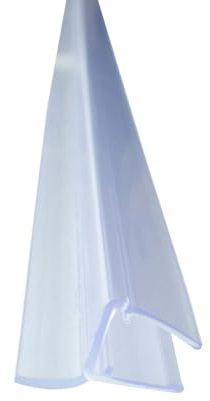 Bagnoxx Duschdichtung Spaltdichtung 200cm, für 8mm Glasstärke Transparent | Duschtürdichtung, Duschkabine, Bad, PVC Profil, Duschlippe, schimmelbeständig, Glastür Dusche