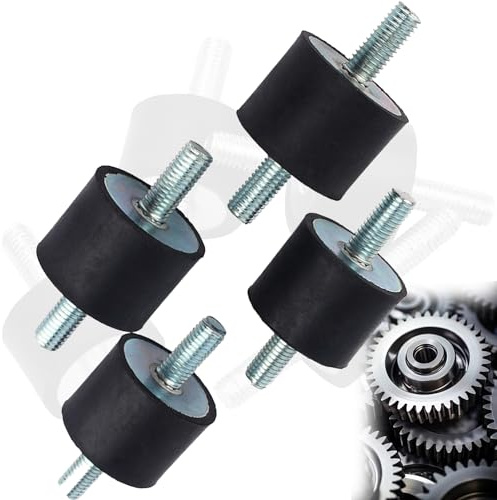 Mikqky 4 Stücke Schwingungsdämpfer, Gummipuffer M8, Gummilager mit Schrauben, Anti Vibration Gummi Isolator Halterungen M8, Klimaanlage Gummipuffer M8, Anti-Vibrations-Silentblock (VV, 30 x 30)