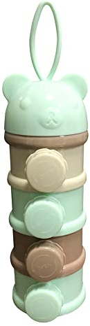 Dispenser di latte in polvere, porzionatore di latte in polvere, 4 strati, contenitore impilabile per latte in polvere, contenitore per latte portatile, contenitore ermetico senza BPA, per viaggi