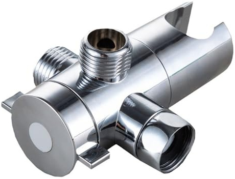 Valvola deviatore per braccio doccia a 3 vie Staffa universale per soffione doccia da 1/2 pollici, spray superiore a tre vie, separatore d'acqua Shunt a 3 vie culla accessorio hardware per stanza