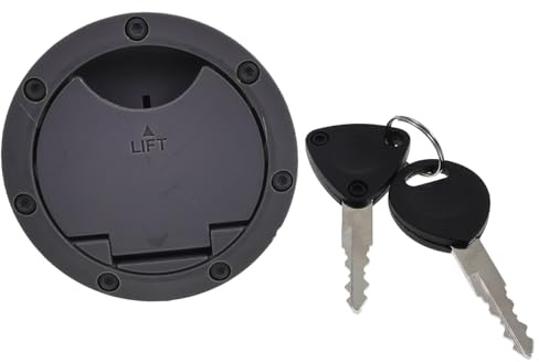 2EXTREME Tankdeckel Schloss kompatibel mit Yamaha Aerox 50, MBK Nitro 100 | Aus Kunststoff und Metall, grau; 1x Tankdeckel mit Schloss; kompatibel mit Yamaha Aerox 100 2T AC, MBK Nitro 50 5BR 2T LC -02