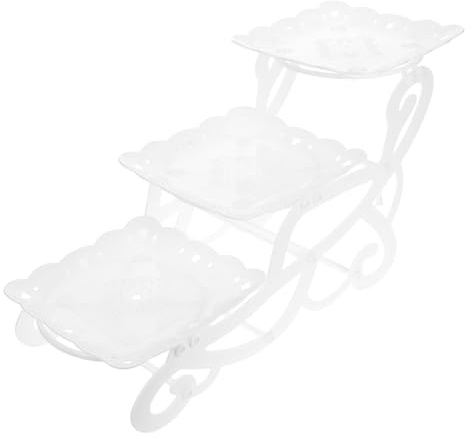 UPKOCH 1 Juego Soporte para Pasteles de Tres Niveles Cuenco para Servir Postre estantes de Almacenamiento tortas de Frutas decoración de Mesa Expositor de Pasteles Delicado Decorar