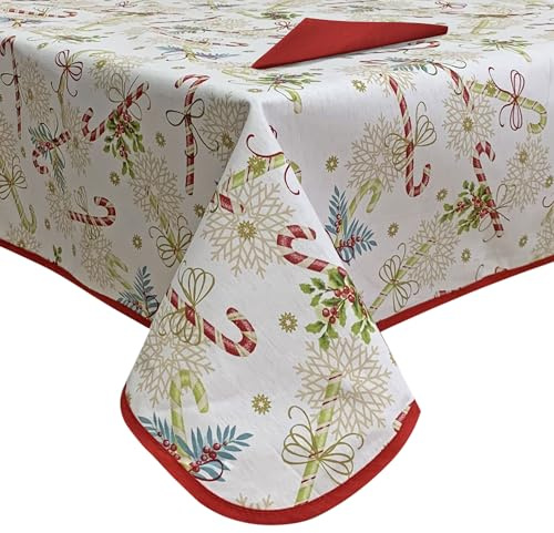 Tovaglia Natalizia servizio da tavola + tovaglioli Preziosa Home 24 posti 6423