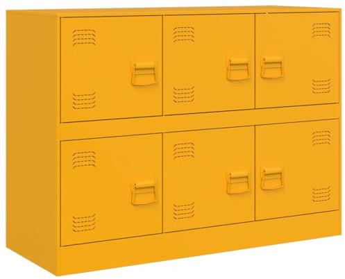vidaXL Sideboard Mustard Yellow 99x39x73 cm Steel