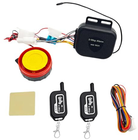 Ubxvamm Sistemas de alarma antirrobo para motocicleta y bicicleta eléctrica con arranque remoto y buscador de vehículos, juego de dispositivos de motocicleta no robo