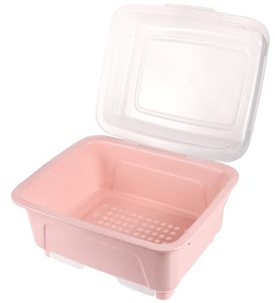 PHENOFICE Essstäbchen Kasten mit Abnehmbarem Abtropfgestell Platzsparende Aufbewahrung für Besteck Küchenhelfer für Spüle