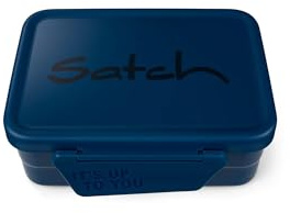 Satch Edelstahl Brotdose Blau | Mit Trennfach, spülmaschinenfest für eine hygienische und praktische Nutzung im Alltag